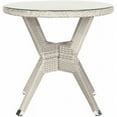 thumbnail image 2 of SAFAVIEH Langer Outdoor Patio Round Dining Table with Glass Top, Grey, 2 of 3