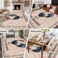 thumbnail image 5 of Early Rooster Area Rugs 5'x8', Washable Small Throw Rugs for Classroom Bedroom, Pink Spring Farmhouse Leaves Burlap Indoor Outdoor Rug Non-Slip Low Pile Carpet Runner Reversible Floor Mats, 5 of 8