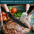 thumbnail image 2 of Juego de cuchillos para carne Home Hero de acero inoxidable con alto contenido de carbono, 8 piezas, 2 of 7
