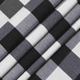 thumbnail image 6 of 2X Valances for Kitchen Farmhouse Check Plaid Valances for Window Treatment Decor (Black and White), 6 of 8