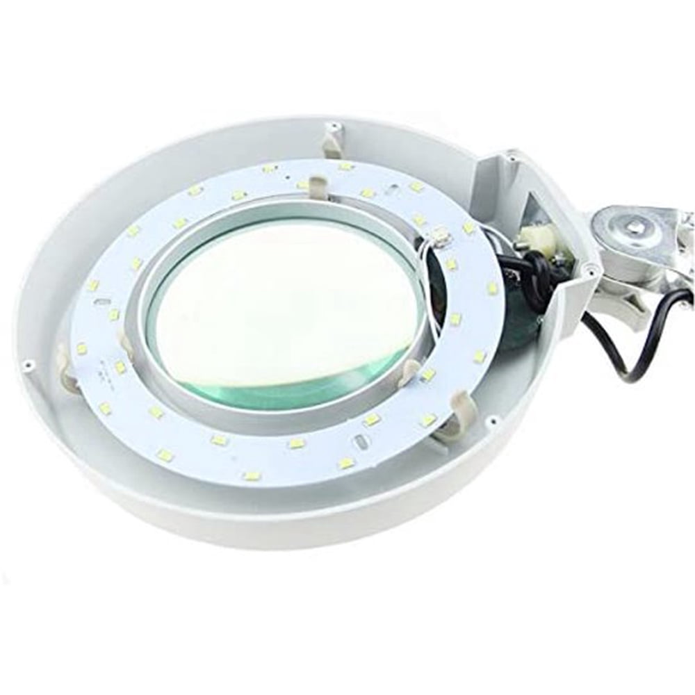INTBUYING Benchtop Magnifier Lamp 20X Magnification Reading Working Crafts Workbench Repair Tool Foldable