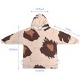 thumbnail image 7 of Beige and Brown Of Leopard Print Blanket Hoodies for Kids 6-13YR Oversize Wearable Blanket Hoodies for Boys Girls Teens, 7 of 7