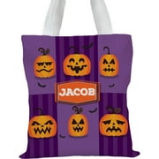 Custom Kids Happy Halloween Tote Bag, Sizes 11" x 11.75" and 15" x 16.25"