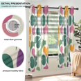 thumbnail image 3 of Yayeee Window Curtains Light Filtering 63"x52" Grommet Panel Pair Home Living Room Decor, Purple Clover Pattern, 3 of 7