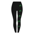 thumbnail image 4 of DDAPJ pyju St.Patrick's Day Leggings for Women Gradient Shamrock Print Casual Yoga Pants Green Irish Lucky High Waisted Festival Holiday Tights Clearance Sale Black S, 4 of 5
