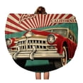 thumbnail image 1 of LADDKA 60 inch Round Beach Towel Blanket 1950S Vintage Touristic Retro Car Santa Cruz California 1960S Travel Circle Circular Towels Mat Tapestry Beach Throw, 1 of 2