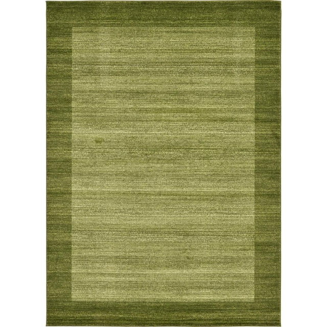 Unique Loom Del Mar Collection Contemporary Transitional Area Rug, 7' x 10', Light Green/Beige