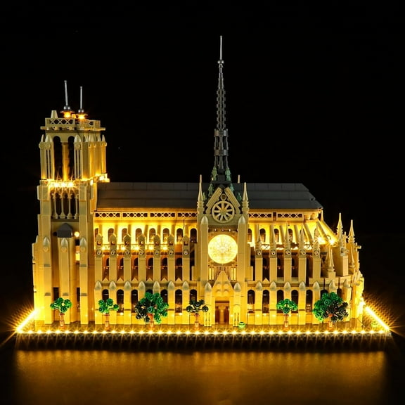 LED Light Kit for Lego 21061 Notre Dame Cathedral Set, Compatible with Lego 21061 Building Blocks Model(Not Include Blocks Set)