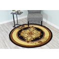 thumbnail image 4 of Glamour Hand Carved Thick Plush Pile Boho Traditional Oriental Floral Area Rug Carpet For Living Room Bedroom (Black, 2' 6" x 7' 9" Runner), 4 of 11