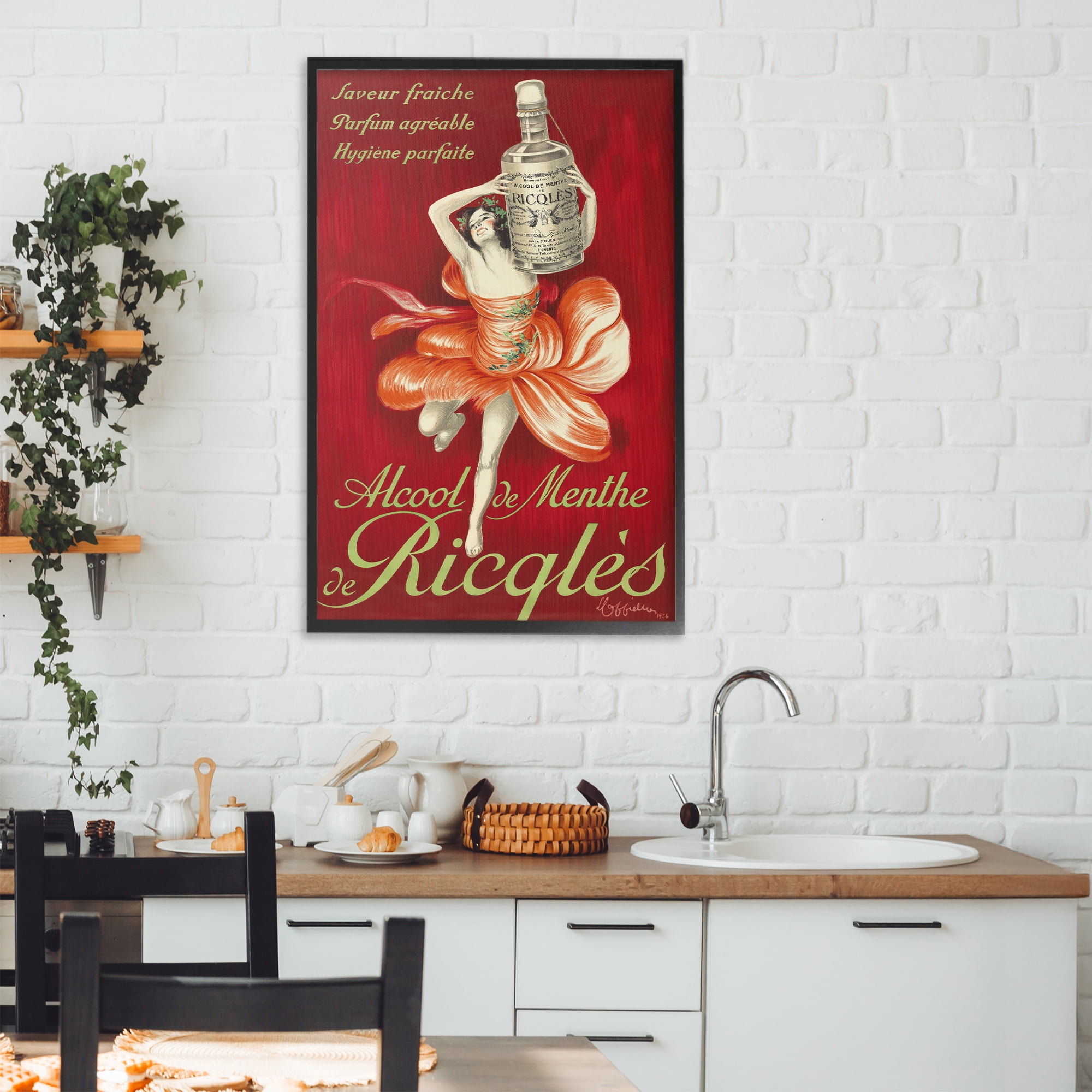 Stupell Industries Vintage Herbal Remedy Advertisement Black Framed Giclee Art, design by Leonetto Cappiello