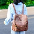 thumbnail image 2 of AUDeals Women Fashion Leather Backpack Purse, Large Capacity Convertible Shoulder Bag, Designer Ladies Casual Travel College Daypack, 2 of 9
