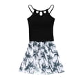 thumbnail image 6 of RTKFRFLM Girls One Piece Swimsuit Tropical Print Bathing Suit with Cover Up Skirt Athletic Bikini Swimwear for Kids, 6 of 7
