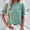 thumbnail image 6 of Womens Tops Plus Size Womens Tank Tops Summer T Shirts Round Neck Short Sleeve Casual Loose Blouses, 6 of 8
