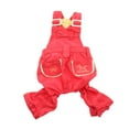 thumbnail image 2 of Fashionable Pet Dog Jeans Clothes Pet Dog Apparel Dogs Vintage Vest - Red M, 2 of 9