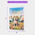 thumbnail image 5 of Welcome Spring Fairy Shiba Inu in Flower Meadow 5x7in Folded Greeting Card Shibas Dog Lovers Gifts Idea Single Note Card with Envelope - 13002, 5 of 5