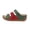 Green, variant on Women's Fashionable And Casual Stitched Wedge Heel Beach Thick-Soled Color-Block Hollow-Out Thick-Soled Sandals Green 6