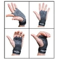 thumbnail image 3 of JerkFit RAW Grips 2 Finger Leather Hand Grips for Gymnastics & Cross Training - Full Palm Protection 4 WODs,Weightlifting,Calisthenics, Pull ups - Prevents Rips & Blisters - MEDIUM, 3 of 7