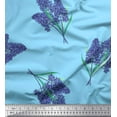thumbnail image 1 of Soimoi Rayon Fabric Lavender Flower Print Fabric by the Yard 42 Inch Wide, 1 of 3