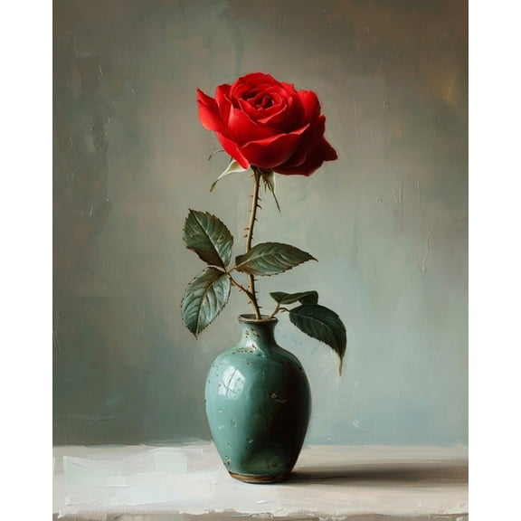 Paint by Numbers for Adults Kids Beginner Quiet Red Rose DIY Acrylic Painting by Numbers Kits with Brushes Acrylic Pigment Home Decoration Gifts 16 x 20 inch