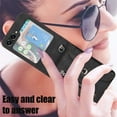 thumbnail image 6 of for Samsung Galaxy Z Flip 5 5G Case with Zipper Card Holders and Crossbody Strap & Short Belt for Women, RFID Blocking PU Leather Button Flip Shockproof Wallet Case Cover - Black, 6 of 10