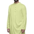 thumbnail image 4 of Atasi Ethnic Kurta For Men Solid Fashion Men Long Sleeve Kurtas Shirt, 4 of 7