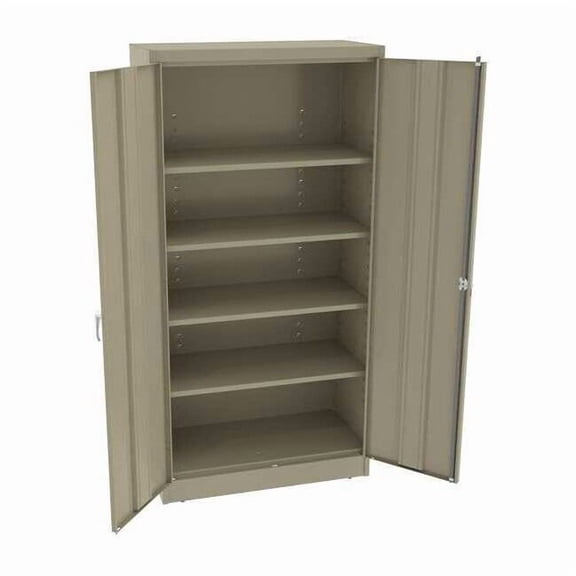 Tennsco Storage Cabinet,72"x36"x18",Sand,4Shlv 7218DLXSD