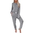 thumbnail image 1 of SUNSIOM Woman Home Leisure Two-piece Set, Long Sleeves + Trouser, 1 of 5