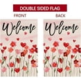 thumbnail image 5 of Valentines Day Floral Garden Flag 12x18 Vertical Double Sided Red Pink Love Flowers Welcome Spring Farmhouse Holiday Outside Decorations Burlap Yard Flag BW751, 5 of 6