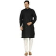 thumbnail image 1 of Royal Kurta Men's Linen Kurta Pyjama Set (Black), 1 of 1