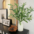 thumbnail image 3 of Scidweet Olive Artificial Plants in Vases, 3 Pcs 19" Faux Plants Greenery Stem Branches with Olive Fruits Spring Summer Indoor Office Table Wedding Party Home Decor, 3 of 7