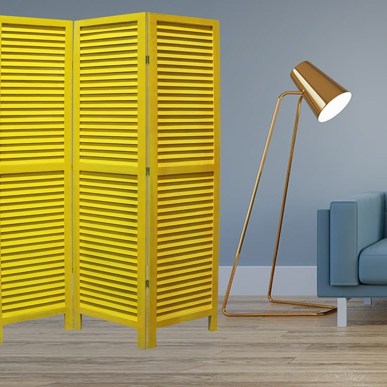 48 X 67 Yellow Wood Shutter - Screen 48 X 67 Yellow Wood Shutter - Screen