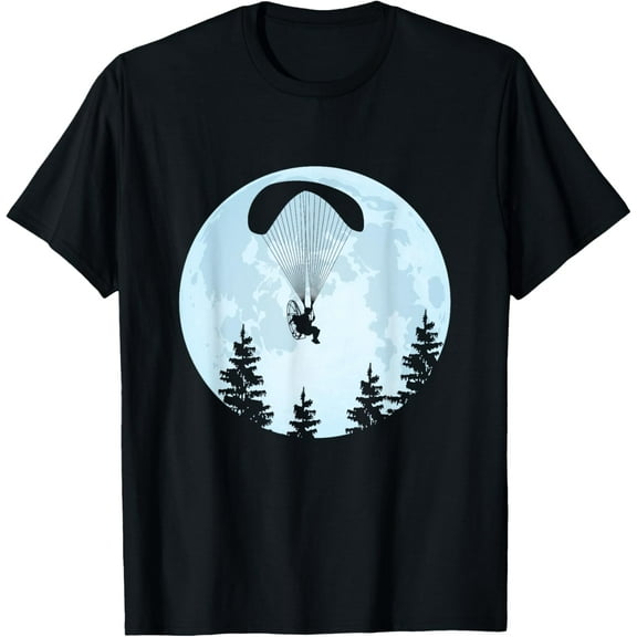 Paramotor Motor Paraglider Powered Paraglider T-Shirt men and women can wear, black, white, gifts