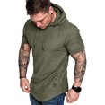 thumbnail image 3 of Sonducket Sudadera con capucha de algodón para hombre Sudadera con capucha que absorbe el sudor Calentamiento Suéter de ocio Sudadera con capucha Camisetas Verde S, 3 of 8