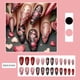 thumbnail image 4 of Uñas postizas con forma de corazón de rosa. Decoración de uñas con diseño de gota de agua. Parche para uñas., 4 of 6