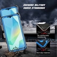 thumbnail image 3 of Njjex Motorola Moto G 2024 [5G Only] | XT2417 Holster Case [3-in-1] - Military-Grade Drop Protection, Built-in Screen Protector & 360° Rotating Belt Clip Carrying Swivel Defender Full Body Cover-Blue, 3 of 7