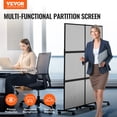 thumbnail image 2 of VEVOR Office Divider, 2 Panel Office Partition, Freestanding Office Divider Wall Partition & Privacy Divider Reduce Noise and Room Separation, Light Grey, 2 of 9