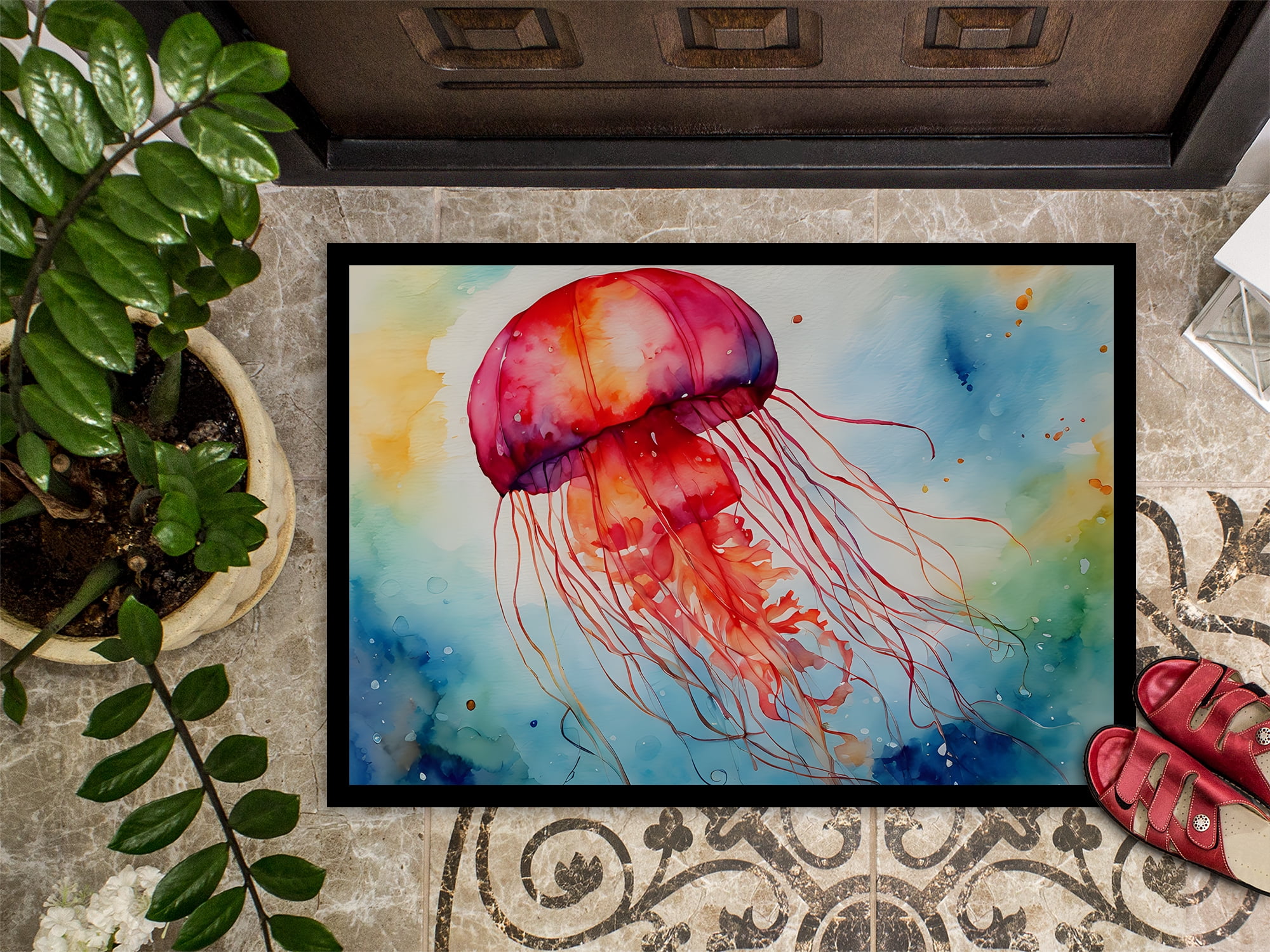 Carolines Treasures DAC2791MAT 0.15 x 18 x 27 in. Jellyfish Doormat