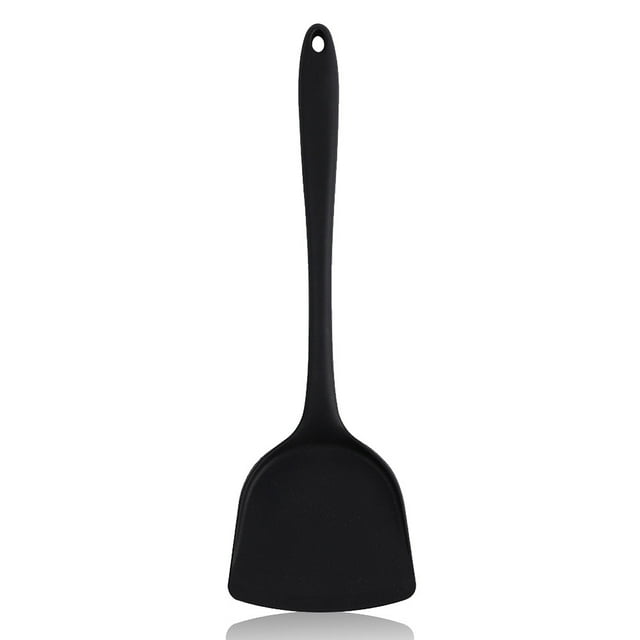 Espátula de silicona para wok, espátula antiadherente para wok, espátula para saltear de silicona sólida resistente al calor para antiadherente