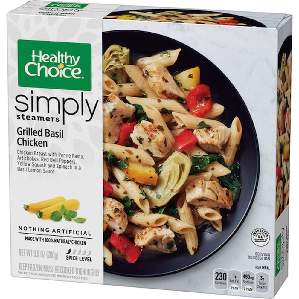 Healthy Choice Cafe Steamers Grilled Basil Chicken, 9.9 Ounce -- 8 per Case.
