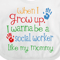 thumbnail image 4 of Inktastic Social Worker Like Mommy Boys or Girls Baby Bib, 4 of 4
