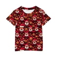 thumbnail image 3 of Zwiiyzr 3-14Y Christmas Shirts Toddler Boy Girls Short Sleeve Tees T-Shirt Christmas Graphic Tees Holiday Tops Toddler To Big Kids Claret, 3 of 4