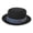 black dark blue, variant on Adult Panama Cap Flat Top Hat Vintage Round Cap Magics Show Headwear Masquerade Accessories 1920s Role Play Woolen Hat