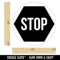 thumbnail image 2 of Stop Sign Self-Inking Rubber Stamp Ink Stamper - Yellow Ink - Mini 1/2 Inch, 2 of 7