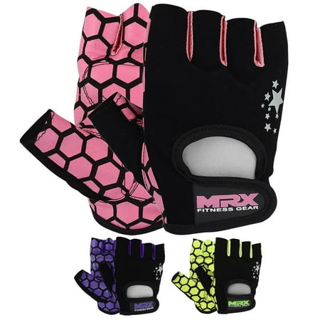MRX Women's Weight Lifting Gloves Gym Training Bodybuilding Workout Glove Pink Star
