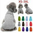 thumbnail image 2 of Winter Knitted Puppy Dog Jumper Sweater Pet Clothes For Small Dogs Dog Coat, 2 of 10