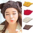 thumbnail image 2 of SPRING PARK Women's Autumn Winter Knit Crochet Braided Cute Cat Ears Beret Beanie Ski Knitted Hat Cap, 2 of 3
