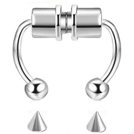 Fake Nose Ring Hoop Magnetic Septum Nose Ring Horseshoe Stainless Steel