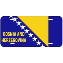 Bosnia and Herzegovina Flag With Country Name Novelty Car Auto License Plate