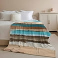 thumbnail image 2 of Throw Blanket for Couch Abstract Wood Grain Soft Fleece Flannel Blankets Cozy Lightweight Blanket for Home Sofa Living Room Turquoise Brown Bed Throws 50" x 60", 2 of 9