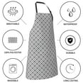 thumbnail image 6 of Bingfone Gray Plaid Apron Gifts For Men, Women Professional Grade Chef Apron for Kitchen,BBQ & Grill, 6 of 8